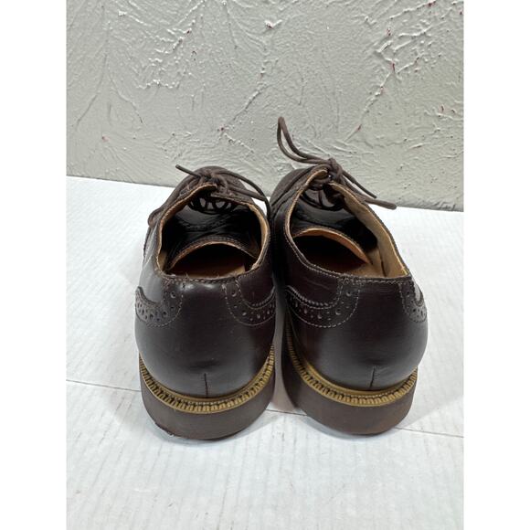 Cole Haan Grand OS Wingtip Oxford Mens Brown Leather Dress Shoe Casual Size 10 - Picture 3 of 5